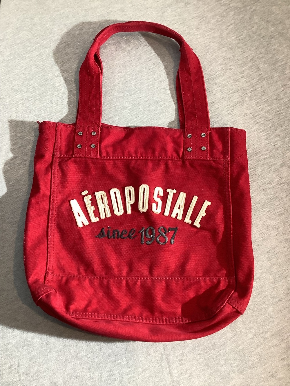 Vintage Y2K Aéropostale Red Canvas Tote